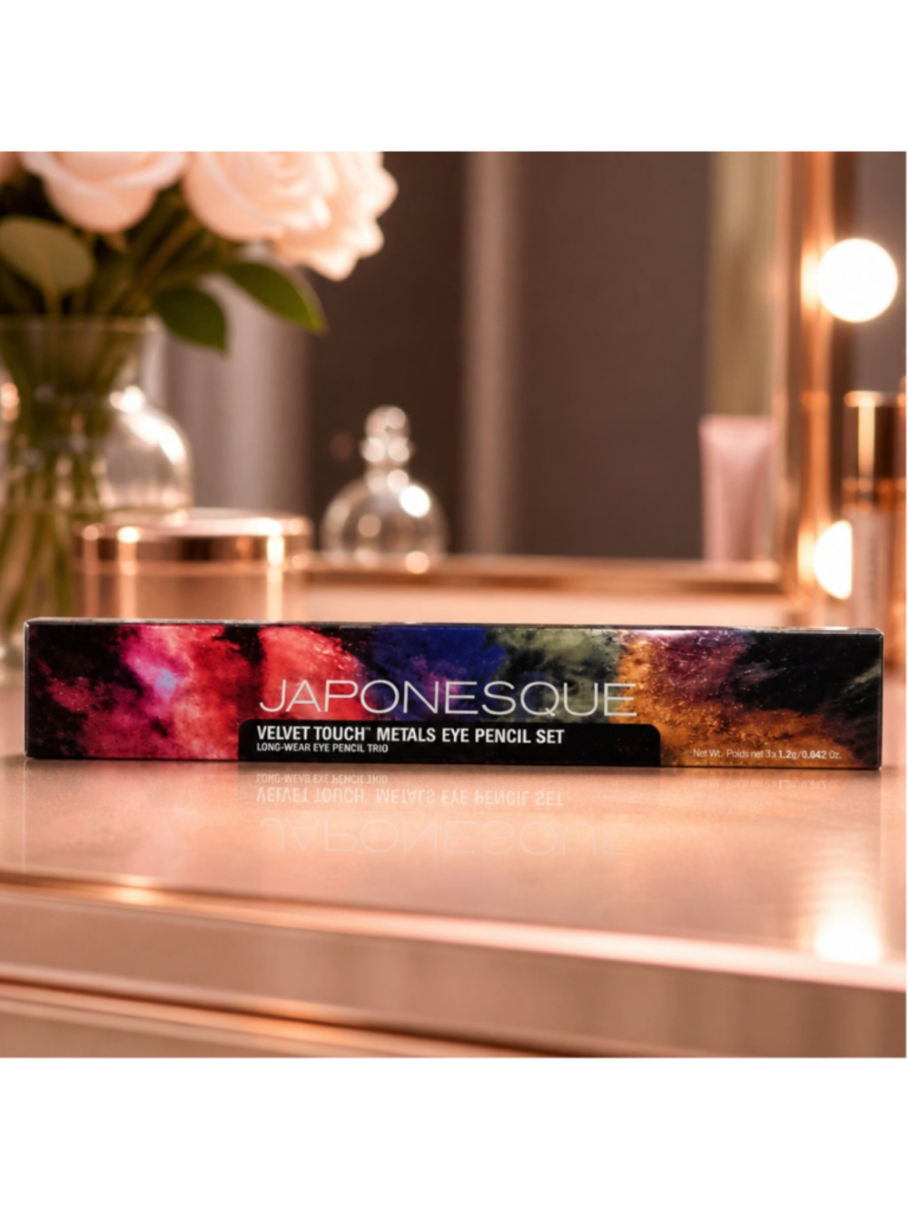 Japonesque Velvet Touch Metals Eye Pencil Set of 3 Metallic Eyeliner Full Size